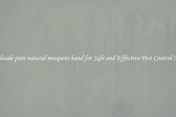Wholesale pure natural mosquito band for Safe and Effective Pest Control Needs
