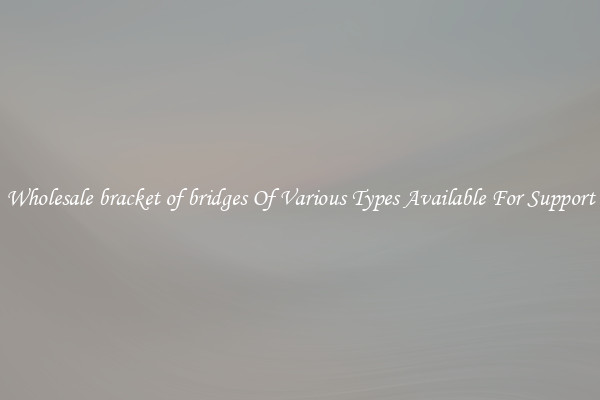 Wholesale bracket of bridges Of Various Types Available For Support