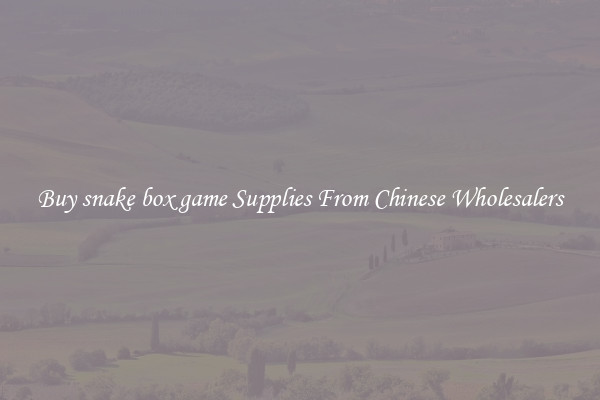 Buy snake box game Supplies From Chinese Wholesalers