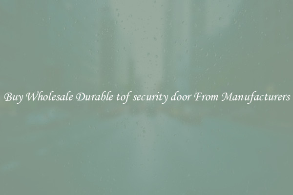 Buy Wholesale Durable tof security door From Manufacturers