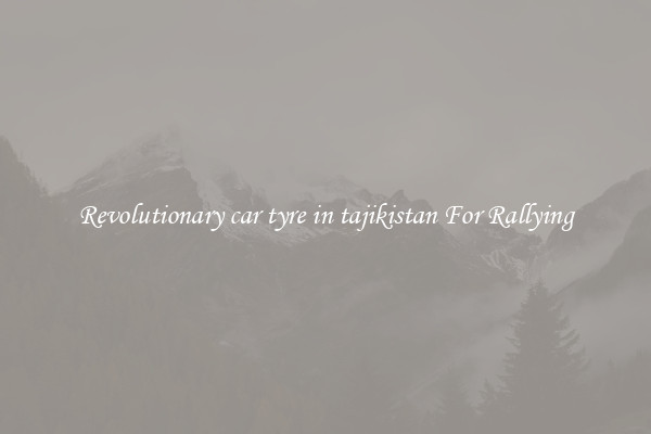 Revolutionary car tyre in tajikistan For Rallying