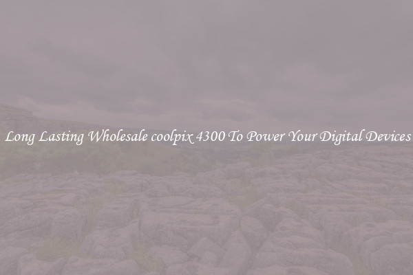 Long Lasting Wholesale coolpix 4300 To Power Your Digital Devices