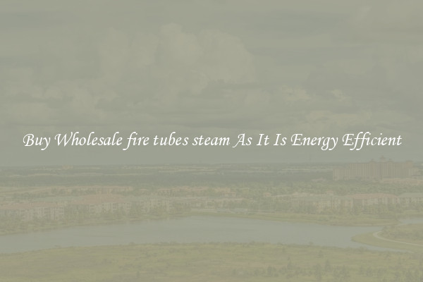Buy Wholesale fire tubes steam As It Is Energy Efficient