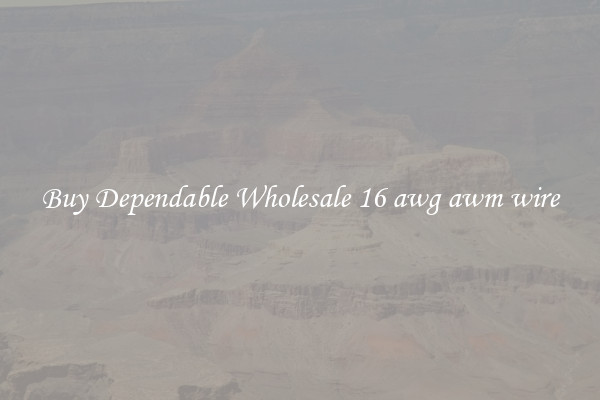 Buy Dependable Wholesale 16 awg awm wire