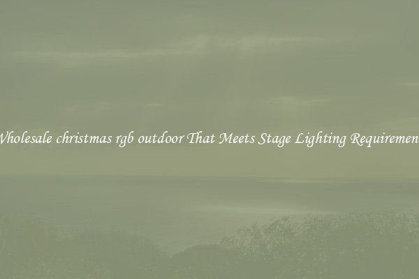 Wholesale christmas rgb outdoor That Meets Stage Lighting Requirements
