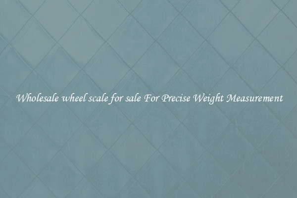 Wholesale wheel scale for sale For Precise Weight Measurement