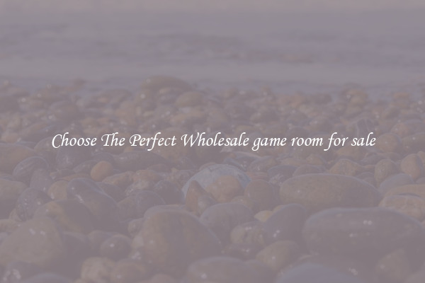 Choose The Perfect Wholesale game room for sale